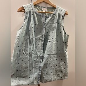 Loft chambray top never worn
